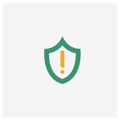 Alert concept 2 colored icon. Isolated orange and green Alert vector symbol design. Can be used for web and mobile UI/UX