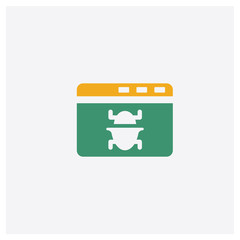 Poster - Browser concept 2 colored icon. Isolated orange and green Browser vector symbol design. Can be used for web and mobile UI/UX