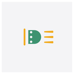 Car beacon On concept 2 colored icon. Isolated orange and green Car beacon On vector symbol design. Can be used for web and mobile UI/UX