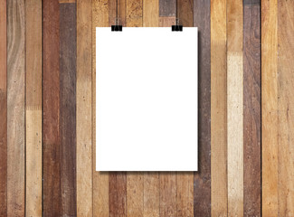 Wall Mural - white poster on concrete wall. or blank paper labels on the cement wall.information promoting ideas 
