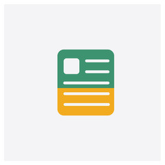 Gazette concept 2 colored icon. Isolated orange and green Gazette vector symbol design. Can be used for web and mobile UI/UX