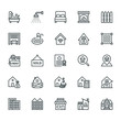 Vector set of 25 real estate icons for web, apps, and mobile phone