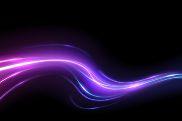 Wall Mural - abstract neon color wave lights background
