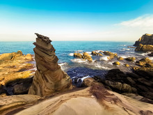Peculiar Rock Formation Known As Nanya Rock In Bitou Taipei Taiwan