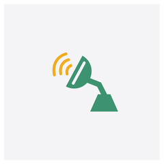 Wall Mural - Antenna concept 2 colored icon. Isolated orange and green Antenna vector symbol design. Can be used for web and mobile UI/UX