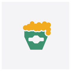 Beer concept 2 colored icon. Isolated orange and green Beer vector symbol design. Can be used for web and mobile UI/UX