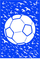 Russia soccer ball goal Print embroidery graphic design vector art