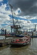 Pier in the harbor of Hamburg.