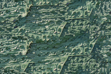 Wall Mural - uneven surface of interconnected pieces green-gray, seamless texture