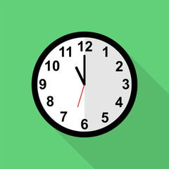 Classic clock icon, 11 o'clock