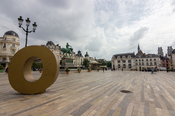 View of Orleans in Loire valley (France)