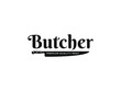 	
Vintage Retro Butcher shop label logo design 