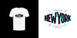 New york anaglyph shirt print vector Illustration