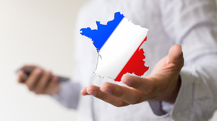 Wall Mural - 3d Digital France map country illustration