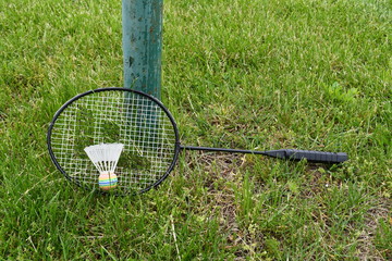 Wall Mural - Badminton Racket and Birdie