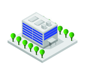 Sticker - isometric building