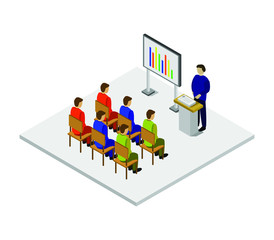 Poster - isometric conference room