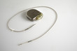 An Implantable Cardioverter Defibrillator or ICD pacemaker with leads. This is placed in the chest to prevent suddent death when patients have sustained ventricular tachycardia or fibrillation
