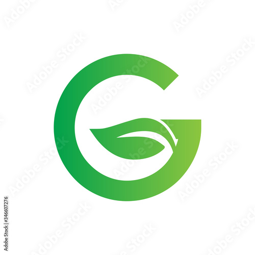 Green Leaf Initial Letter G Logo Isolated On White Background Buy This Stock Vector And Explore Similar Vectors At Adobe Stock Adobe Stock