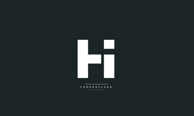 Poster - Letter HI IH I H Logo Alphabet Design Icon Vector Symbol