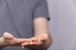 © vegefox.com - a empty hand from a man isolated