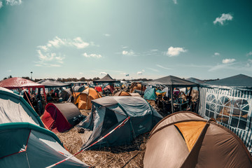 campsite at a festival