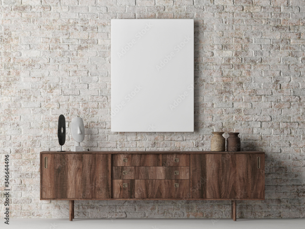 Beautiful view of Bricked Wall Scandinavian Decor