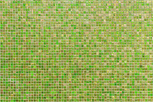 Green Mosaic Tiles Background