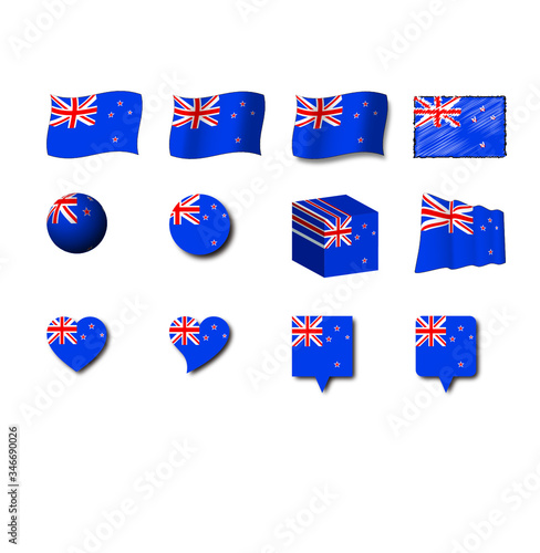 デザインニュージーランド国旗 Design Flag Of New Zealand Stock Vector Adobe Stock