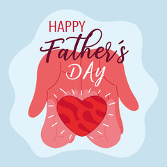 Wall Mural - card of the happy fathers day