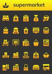 Poster - supermarket icon set