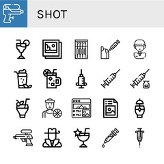 Canvas Print - shot icon set