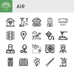 Canvas Print - air icon set