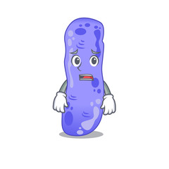 Sticker - Cartoon design style of legionella showing worried face