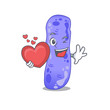 © kongvector - A sweet legionella cartoon character style with a heart