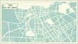 Jeju South Korea City Map in Retro Style. Outline Map.