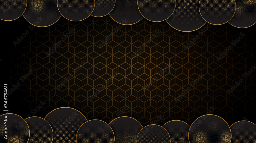 Black and Gold background abstract geometric shapes luxury design ...