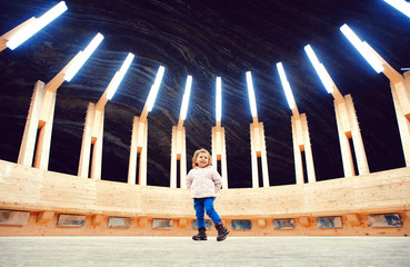 Poster - smiling girl at saltmine