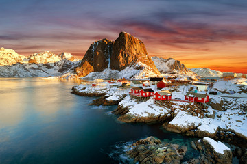 Wall Mural - landscape of norway lofotens - hamnoy