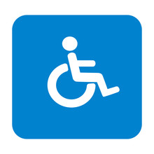 Wheelchair, Handicapped Or Accessibility Parking Or Access Sign Vector Icon. Illustration Vector Design. 