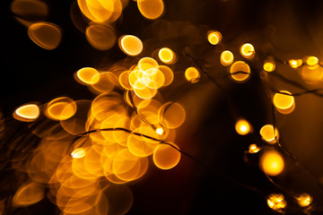 Abstract Bokeh blurred yellow light can use background