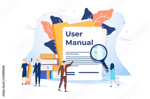 Vector illustration, Document specification requirements, Instructions for use f Tableau sur Toile