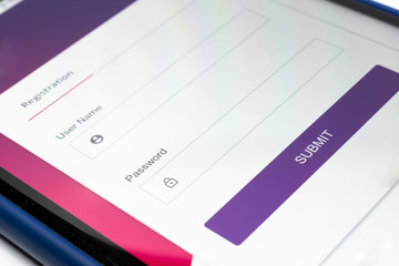 a close view of submit button on mobile screen with white background