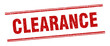 clearance stamp. clearance label. square grunge sign
