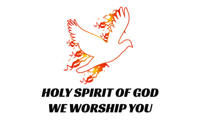 Pentecost Sunday Special, Typography for print or use as poster, card, flyer or T Shirt 