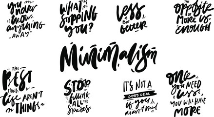 Minimalism. Hand lettering iluustration for your design