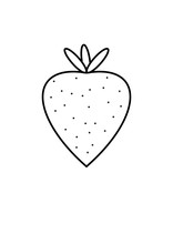 Strawberry Coloring Page. Big Round Strawberry On A White Background. Big Berries. Berry Design Template For Textile, Web Banner, Postcard. Fresh Summer Fruits. Red Berries And Fruits.