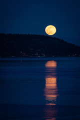Wall Mural - moon over water