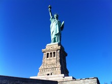 Statue Of Liberty Against Clear Blue Sky