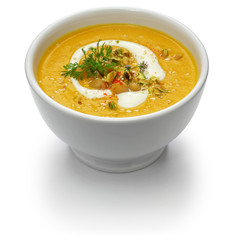 Wall Mural - carrot tahini soup with chickpea